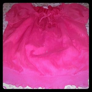 Candies girls pink mesh material shirt